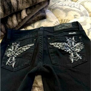 Miss me black cut off shorts size 28